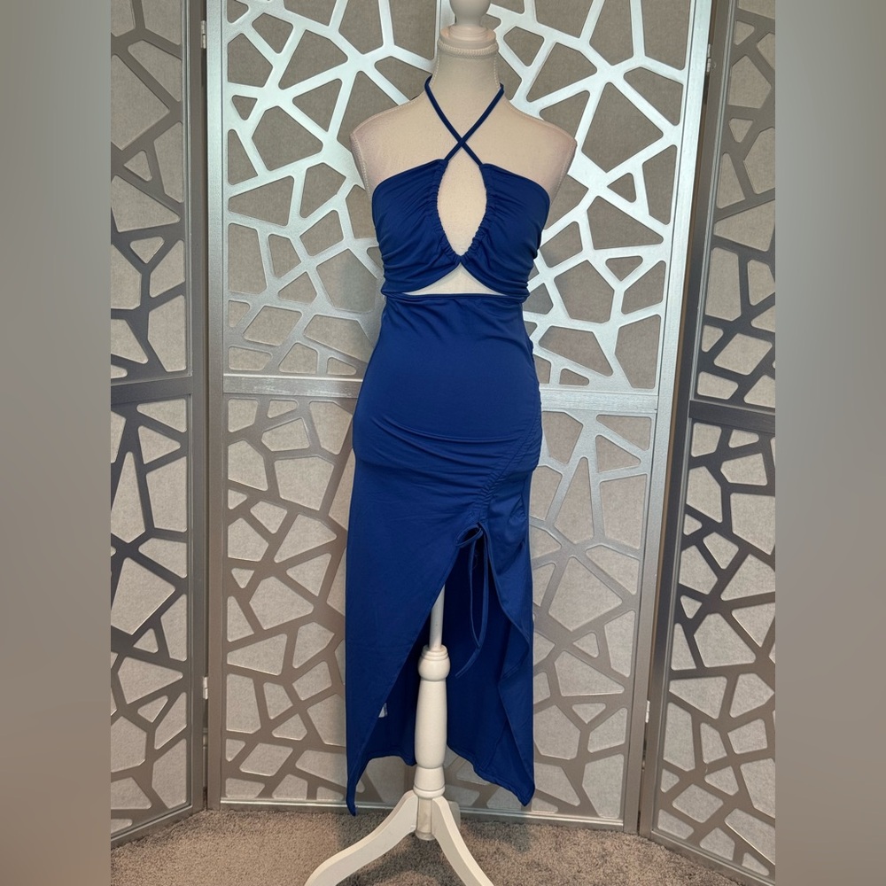 New Arrivals! Blue Halter Dress
